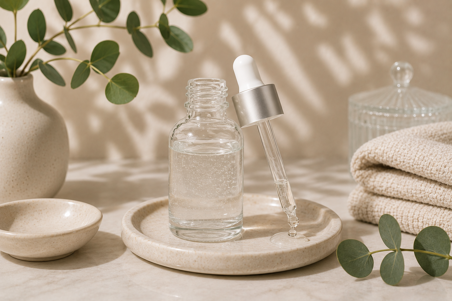 what is AHAs and PHAs exfoliating acid skincare serum with no label text